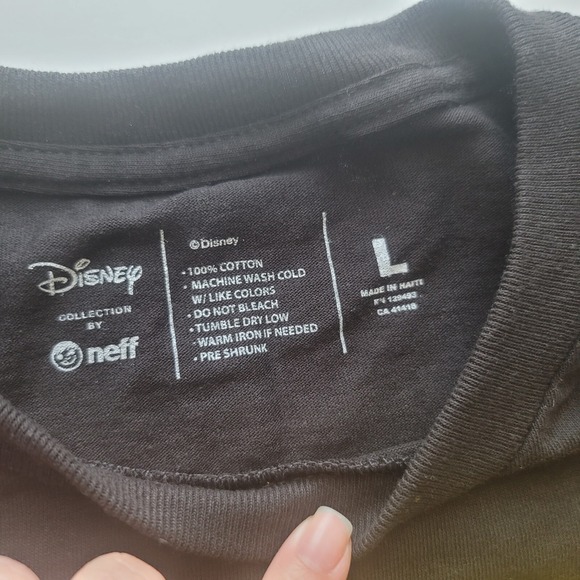 Mickey Mouse Disney Neff Mens Graphic T-Shirt Black Palm Sunset Cotton L Yellow - Picture 2 of 10